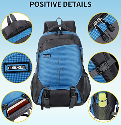 Mochila ligera impermeable para senderismo EKsma verde miniatura 2