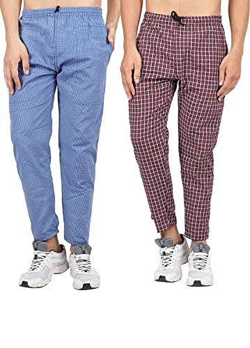 Image of Men's Cotton Checkered Pajama,