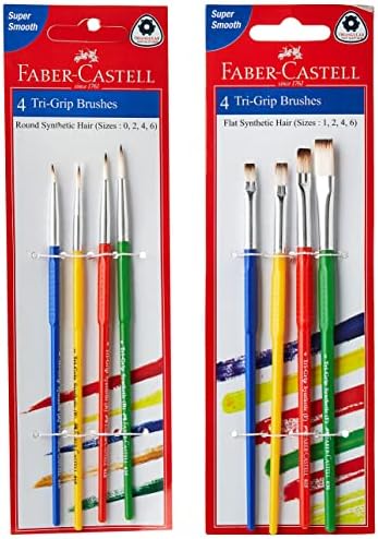 A.W.Faber-Castell I Pvt Ltd Tri-Grip Synthetic Hair Round Assorted