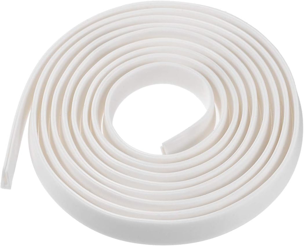 uxcell Edge Trim U Seal Extrusion, Silicone White U Channel Edge Protector Sheet Fits 5/64-5/32inch Edge 3Meters/9.84Ft Length