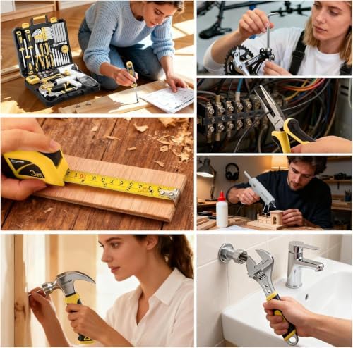 GRENPRO 188PCS Yellow Cordless Drill Tool Set For Men Tool Kit For Home Box - 5