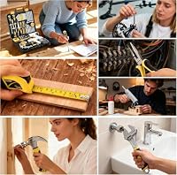 GRENPRO 188PCS Yellow Cordless Drill Tool Set For Men Tool Kit For Home Box — image 6