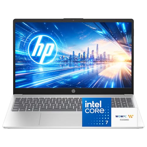 HP 2026 15.6" FHD Business & Academic Laptop • Intel Core 7 150U (10 cores, 5.4 GHz) • 8GB RAM • 512GB SSD • Copilot Key • Webcam • HDMI • Wi-Fi 6 • Windows 11 Home • Natural Silver • WOWPC USB