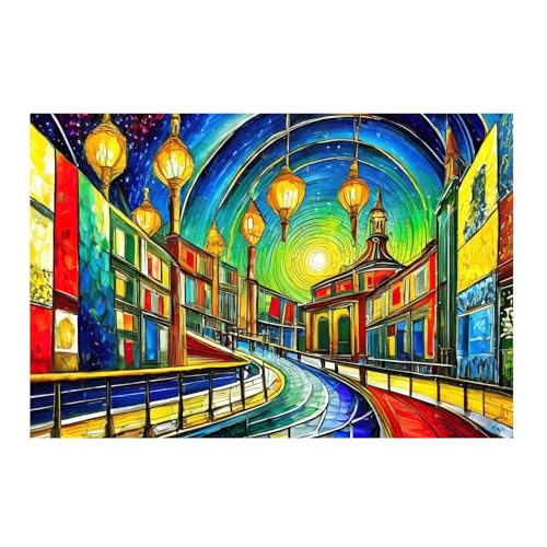Tableau photo de Londres la nuit déco murale réaliste sans cadre GAEKKO 30x20