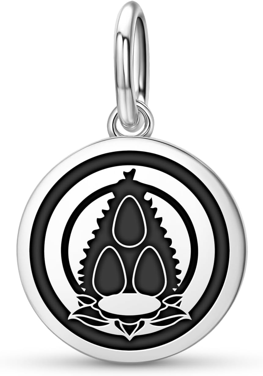 Buddhist Triratna 925 Sterling Silver Totem Symbol Emblem Dangle Pendant Charm Bead Spiritual Sigil DIY Jewelry Compatible with Original Charm Bracelets