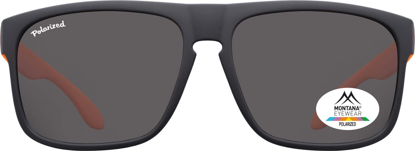 montana Rectangle Sunglasses - Black - Polarized