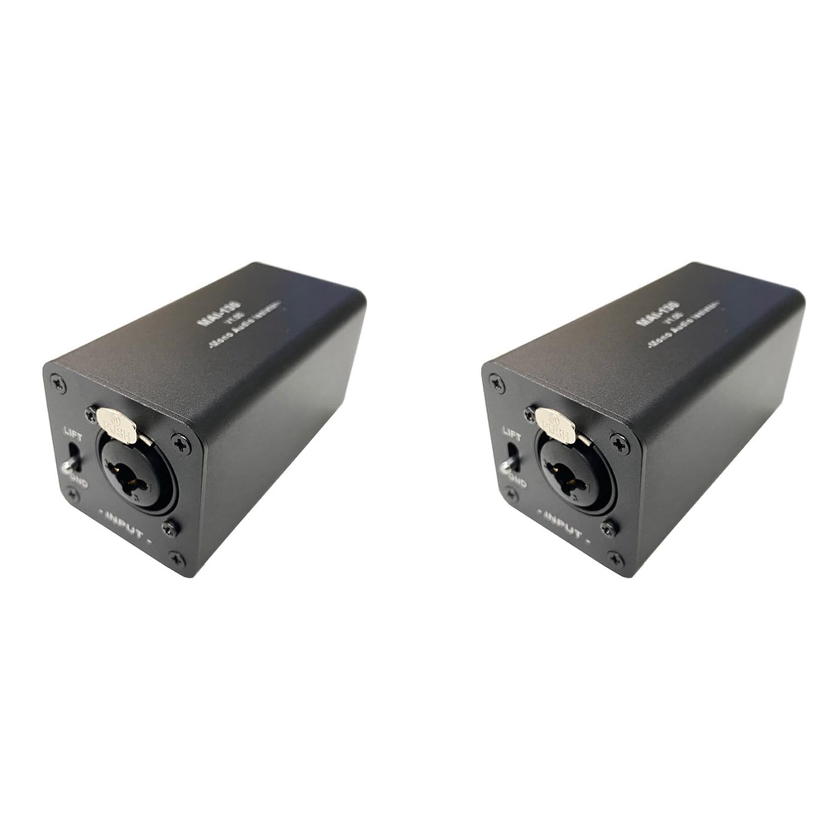 Bloepum 2X Audio Isolator Noise Reduction,Eliminates Current Noise,DI Grounding Box,6.5 XLR Mixer Audio Isolator, MAI-130 Mono