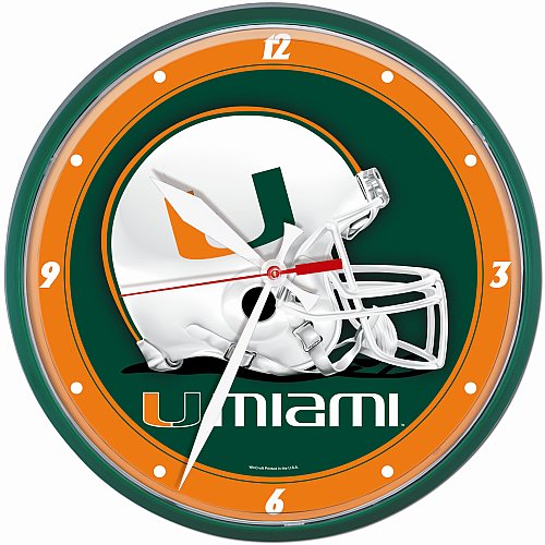 Wincraft Miami, Fl Hurricanes Round Clock