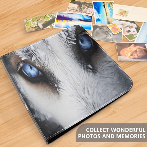 Álbum de fotos adhesivo DIY Scrapbook con funda de cuero PU, diseño de impresiones, encuadernado de 3 anillos, 40 páginas, tamaño 11.8 x 11.2 pulgadas miniatura 5