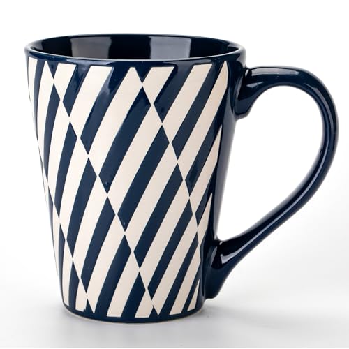 TuYines Taza de café grande, cerámica, moderna, 500 ml, loza, XXL, porcelana, grandes cuencos para cereales, ensalada, tazas de sopa