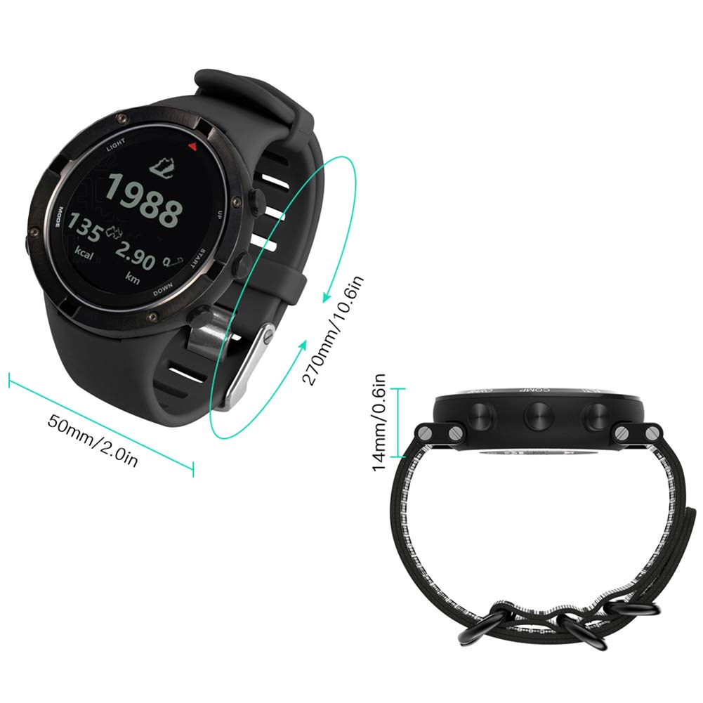 Reloj para Exteriores con Frecuencia Cardíaca GPS, Reloj Deportivo De Triatlón, Reloj para Exteriores, Altímetro, Barómetro, Reloj, Monitor De Frecuencia Cardíaca
