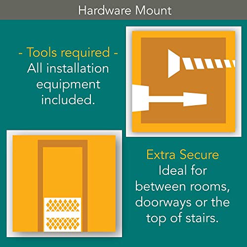North States MyPet 47.8" wide Windsor Walk Thru Petgate: Heavy Duty Metal Construction. Hardware Mount. Fits 28.68"-47.85" Wide (31" Tall, Matte Bronze) - Image 7