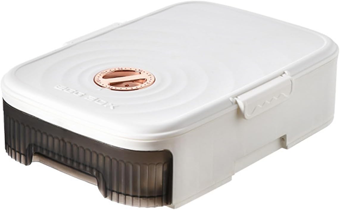 Egg Holder for Fridge Convenient Egg Storage Thickened Plastic Ventilated Holes Drawer Type Egg Container for Daily Use Egg Storage (Orange B)