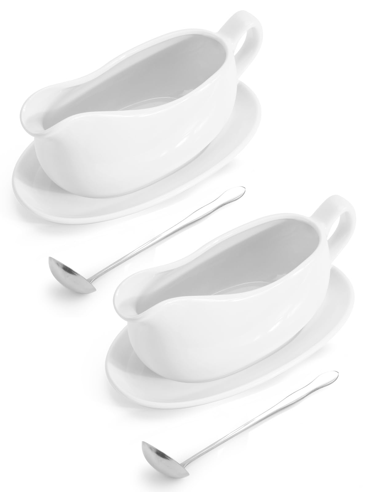 Lot de 2 saucières de 500 ml en porcelaine fine pour une table élégante