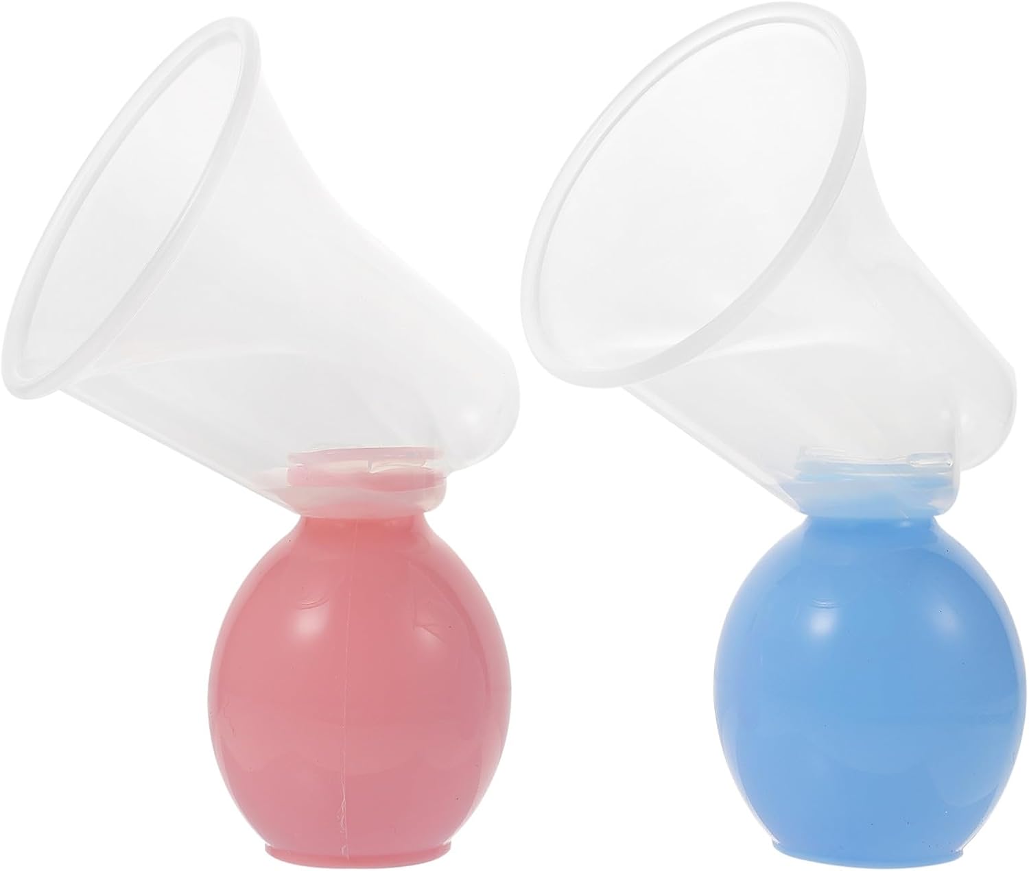 4sets Breast Milk Pumpers Suction Breast Pumps Comfortable Manual Sucking Device Reflux Design