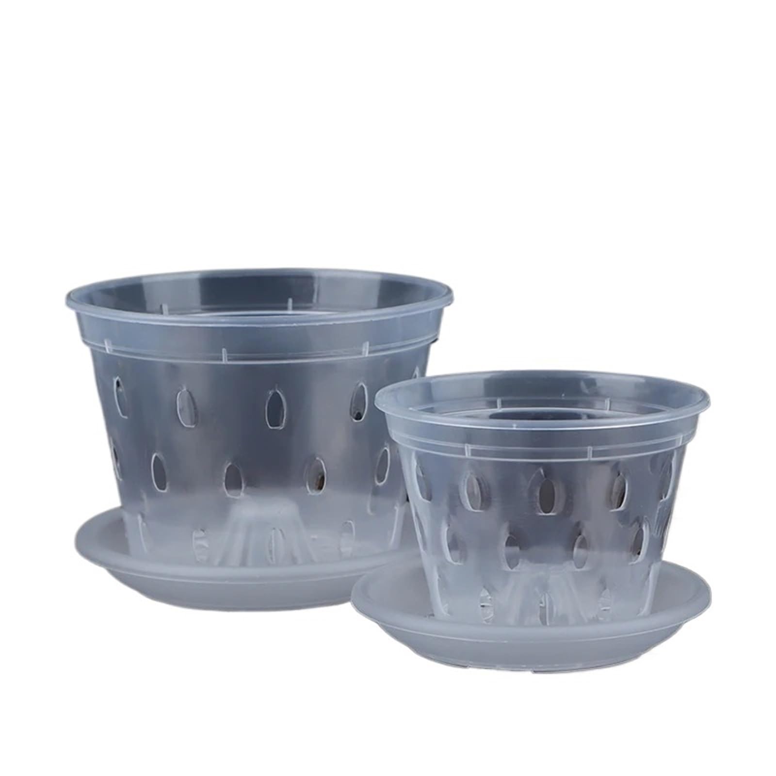 RUWLFE 6Pc Flowerpot Garden Planter Drainage Pots With Holes Transparent Orchid Baskets Plastic Breathable Flower Accessories for Succulents, Houseplants(B14)