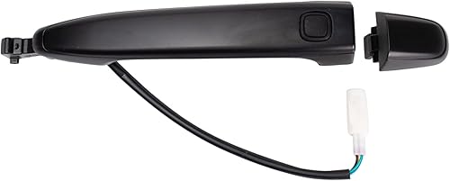 Miniatura 406 de TRQ Manija de la puerta exterior trasera izquierda del lado del conductor negra compatible con Honda Civic 2001-2005