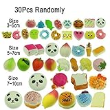 LEMO 30PCS Random Soft Kawaii Panda Bread Mini Donuts Phone Straps Charms Gifts TO380