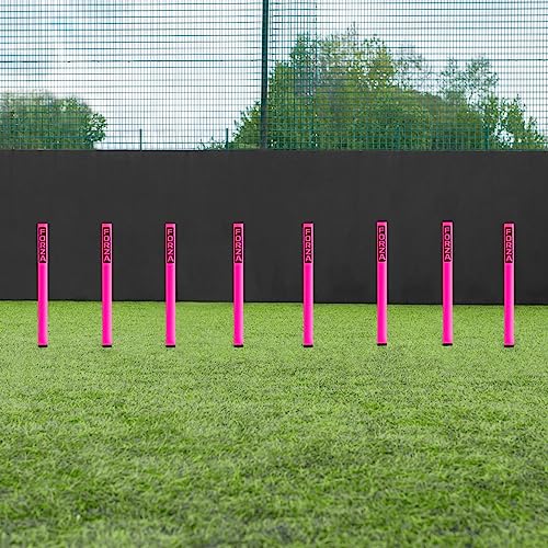 FORZA Mini Pali Slalom 45cm | 4X Colori Disponibili | Spessore di 25mm & 34mm | PVC Infrangibile (34mm, Rosa - Senza Basi)