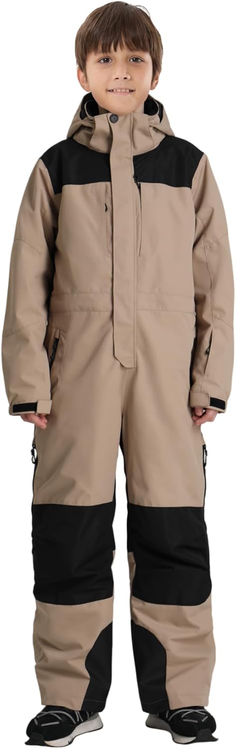 GSOU SNOW Kids Snow Suit One Piece Ski Suit Boys Girls Snowboard Jumpsuits Waterproof Youth Snowsuit Outfit