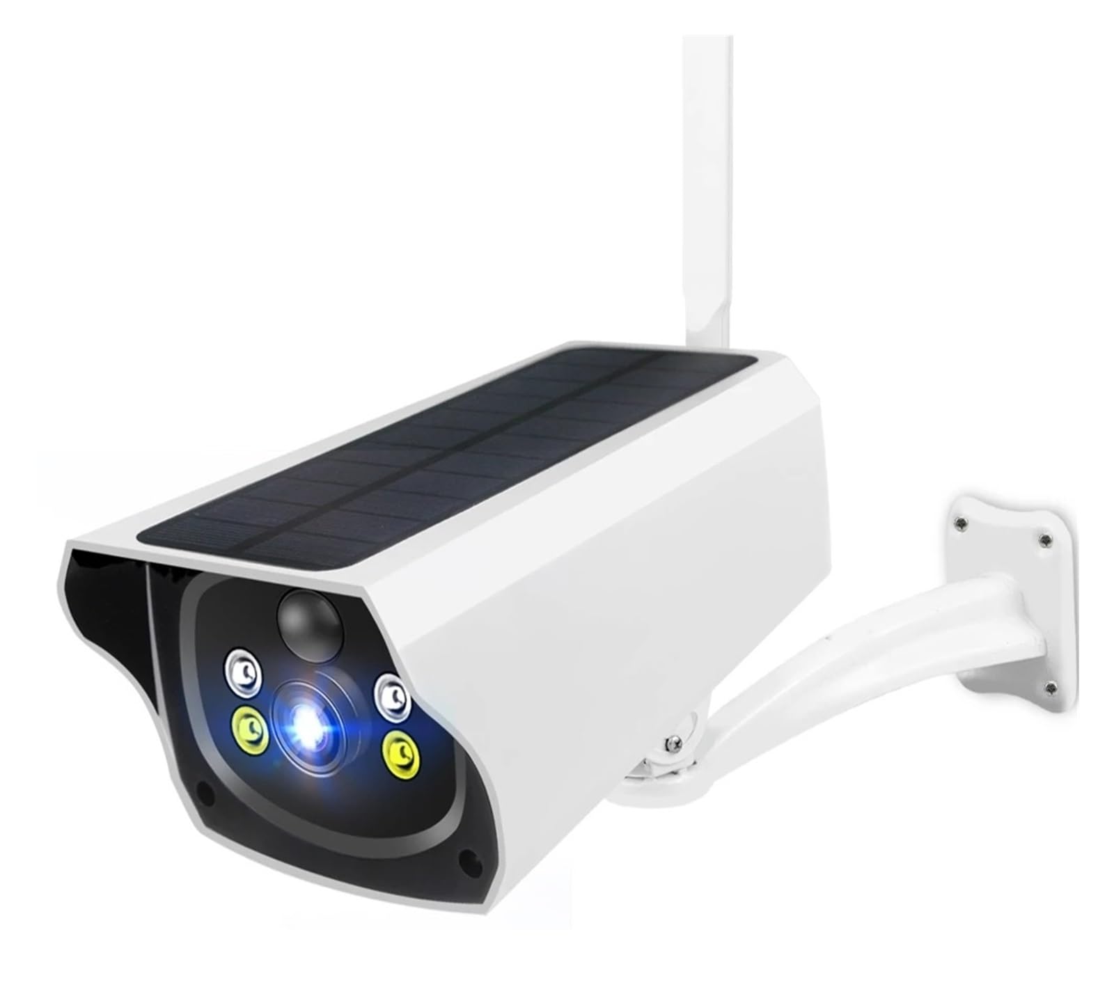 Kamery Monitoringu, Kamera zewnętrzna 4G słoneczna 1080P HD 3G karta SIM kamera IP bezpieczeństwa Panel słoneczny zasilana z baterii kamera monitorująca(Wifi,4G x Battery x 32G)