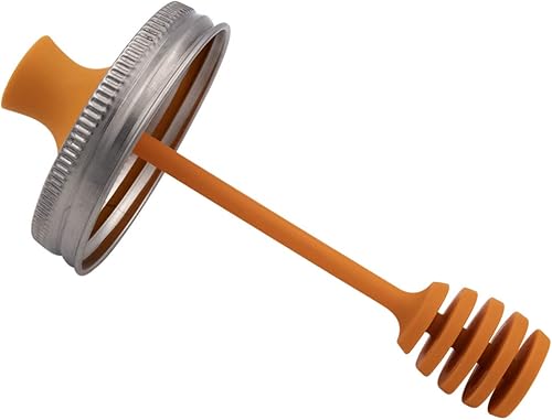 Miniatura 1 de Jarware - Tapa de miel con banda a prueba de óxido para tarros Mason de boca regular