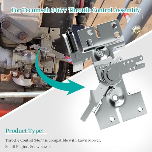 34677 Throttle Control Assembly for Tecu-mseh Engine Throttle Control Assembly Compatible with Tecu-mseh 143806032, LH358SA,59506Z,143968005,143968003,Throttle Spring Control Bracket Part Replacement by BiLLNE - Image 3