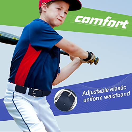 Image of Hercicy 3 Pieces Adult and Youth Baseball Softball Uniform Belts, Adjustable Size Uniform Belt