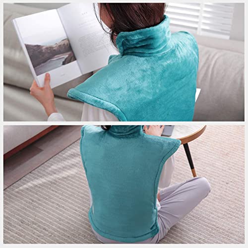 Large Heating Pad For Back And Shoulder, 24Inx33In Heat Wrap With Fast-Heating And 4 Heat Settings, Auto Shut Off Available - Green #TOP4