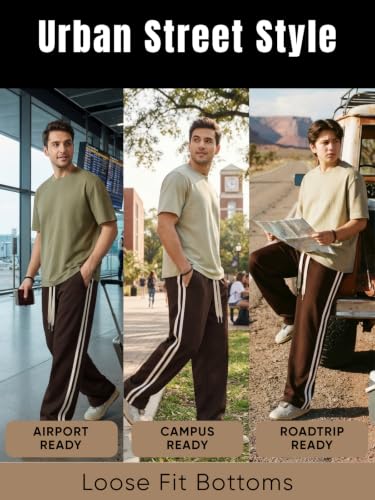 Image of GRECIILOOKS Men's Loose Mid Rise Casual Trousers Pants | Regular | Sports Stylish Track Pant | Sweatpants (Available in Plus Size)