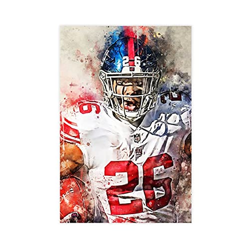 Saquon Barkley 1 Canvas Poster Bedroom Decor Sports Landscape Office Room Decor Gift Unframe: 12x18inch(30x45cm)