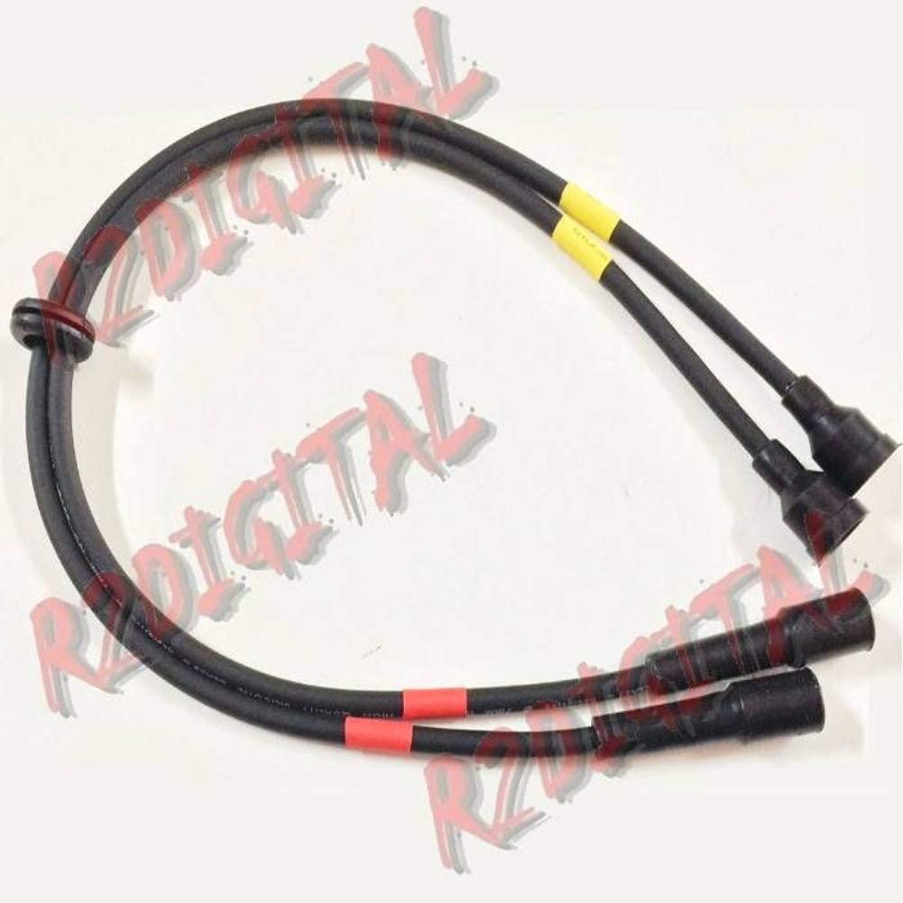 KIT SERIE COPPIA CAVI CANDELA per BOBINA in FIBRA di CARBONIO adatti ad PANDA, 500 e 126 in SUPER SILICONE MOTORE SPORT ELABORATO CON ACCENSIONE ELETTRONICA (Cavi candela)