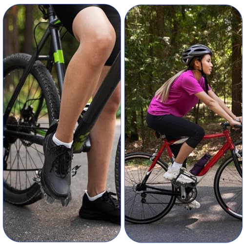 Pedale Velo Route VTT résolvant le manque d'adhérence avec fixations SPD et sangles