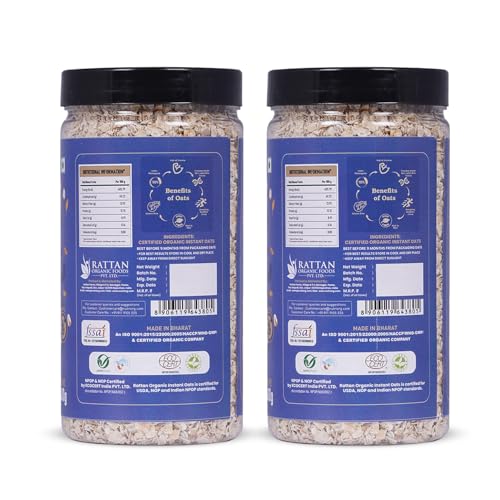 Image of Nutriorg Organic Instant Oats 800g (Pack of 2 x 400 gm)