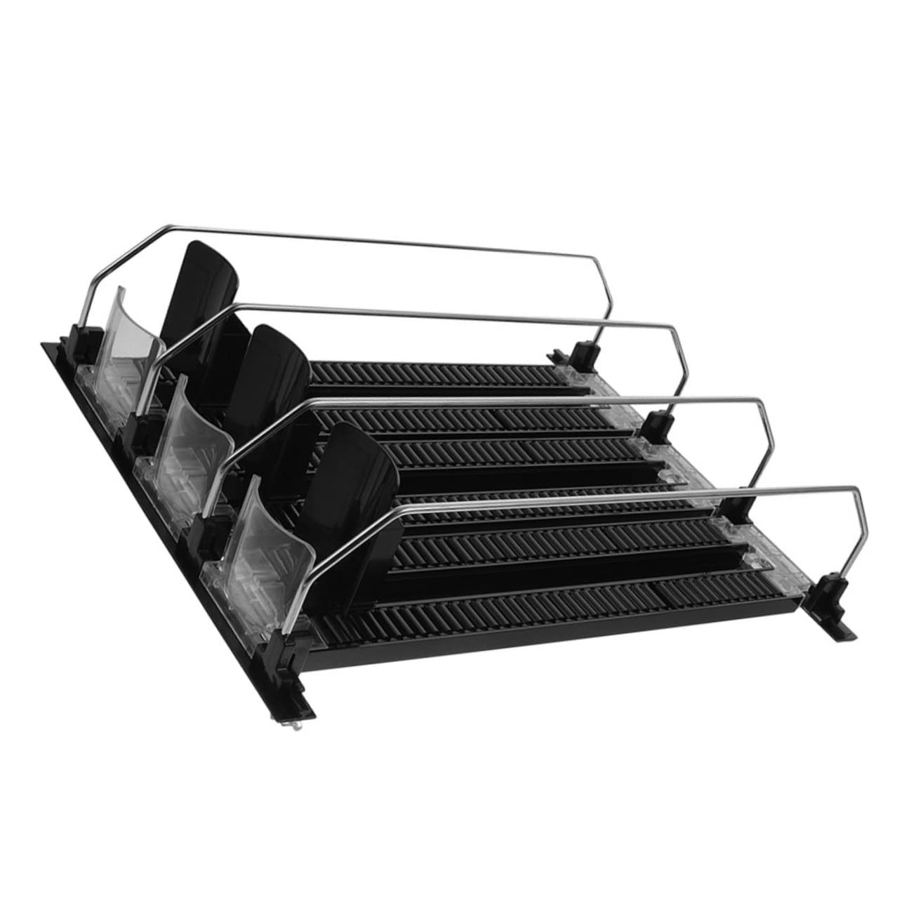 SOLUSTRE 3pcs Automatic Beverage Organizer for Fridge Soda Bottle Pusher Machine Efficient Vending Glide System for Easy Access for Supermarkets and Convenience Stores