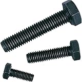 Metric Class 8.8 Hex Cap Screws Plain Finish M8-1.25 x 75mm, 600 -Pieces, Coarse Thread Fully Threaded DIN 933 by Newport Fasteners