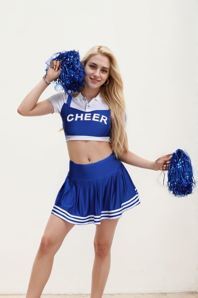 Khanda Cheerleader Costume for Women Party Halloween Costumes Fancy Lingerie Schoolgirls Musical Outfit Cheerleading Uniform - Image 6