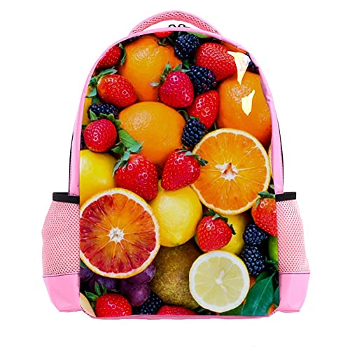 Sac à dos d'écolier Motif fraises Chocolat Love Heart Cherry Multicolore 5 pour la rentrée scolair
