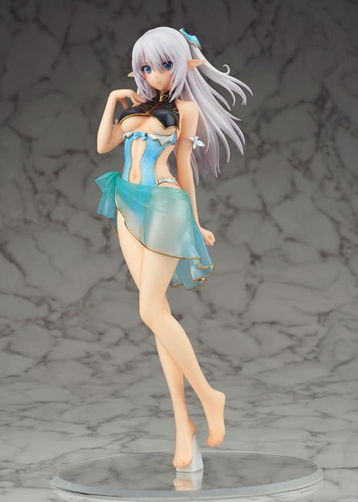 Shining Beach Heroines, Altina, Mel Silphis, Exposed Cartoon Model, Swimsuit Version, Shining Series, Silver Hair, Cute Wife Figure, Big Tits, Hot Girl, Anime Character Statue