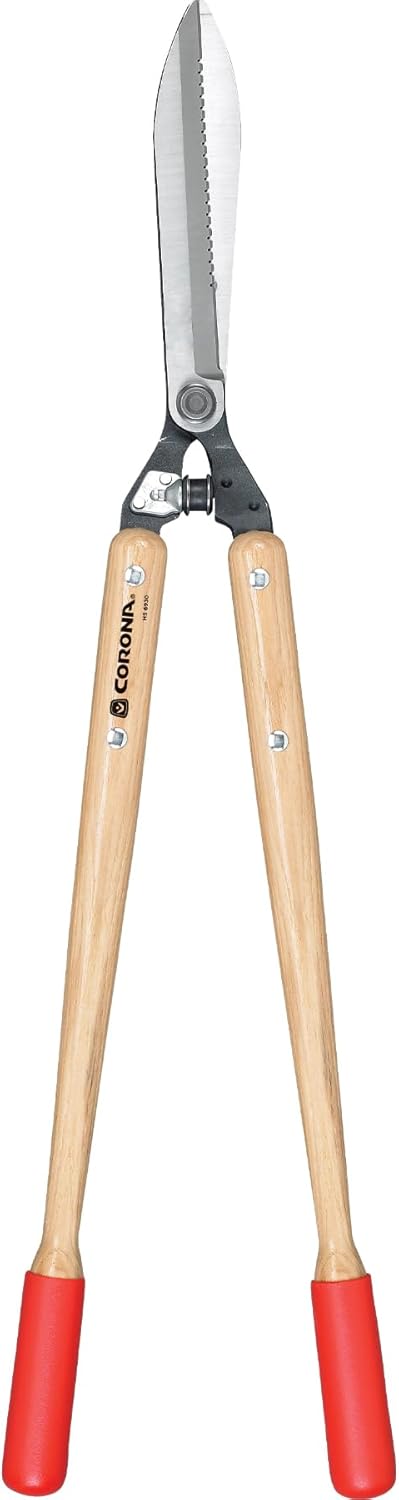Corona HS 6930 Serrated Hedge Shears - 8.5" Forged Blades, 21" Handles, ShockSTOP for Fatigue-Free Trimming