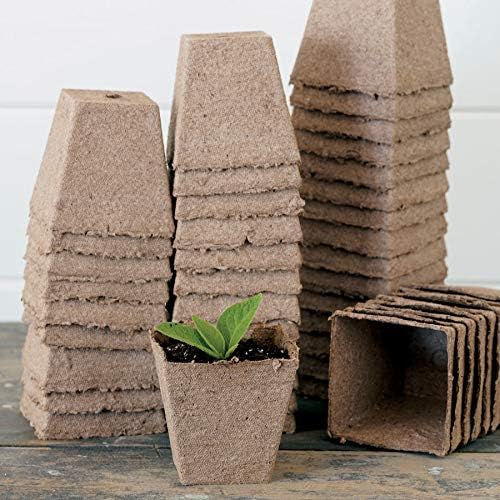 Park Seed 2 1/4 inch Square Biodegradable Seed Starter Jiffy Pots - Pack of 100