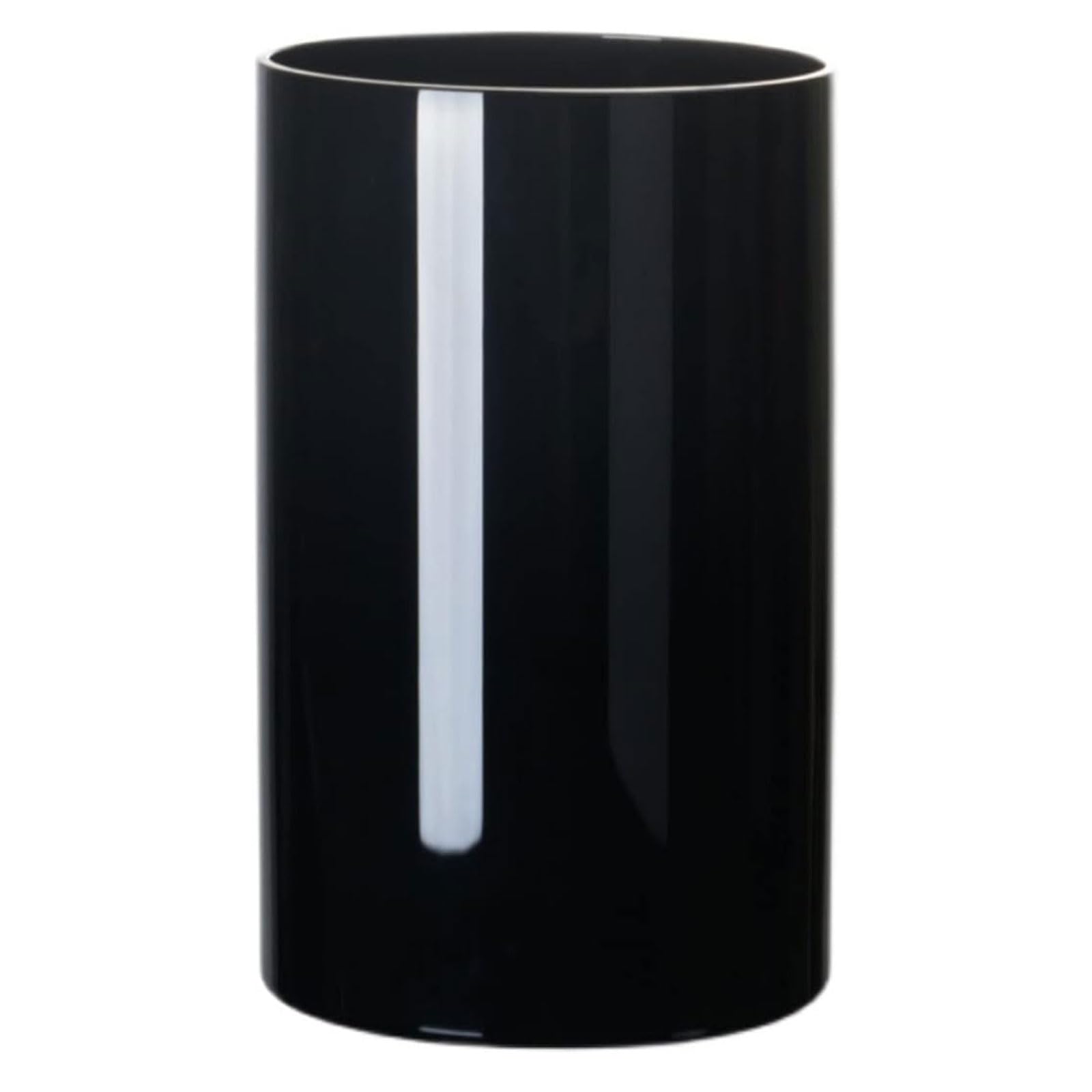 Vase en plastique noir cylindrique pour grandes compositions florales de salon