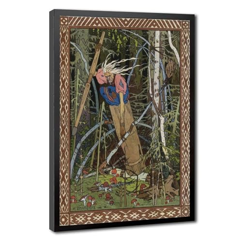 Toile Baba Yaga Bibilib 1900 WCYB de 50,8x76,2 cm pour décoration de bureau