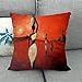 Nunubee Housse De Coussin Réseau Peinture à l'huile série Femme Africaine Canapé décoratif scandinave Chambre Taie d'oreiller Sofa,45x45CM Style 10