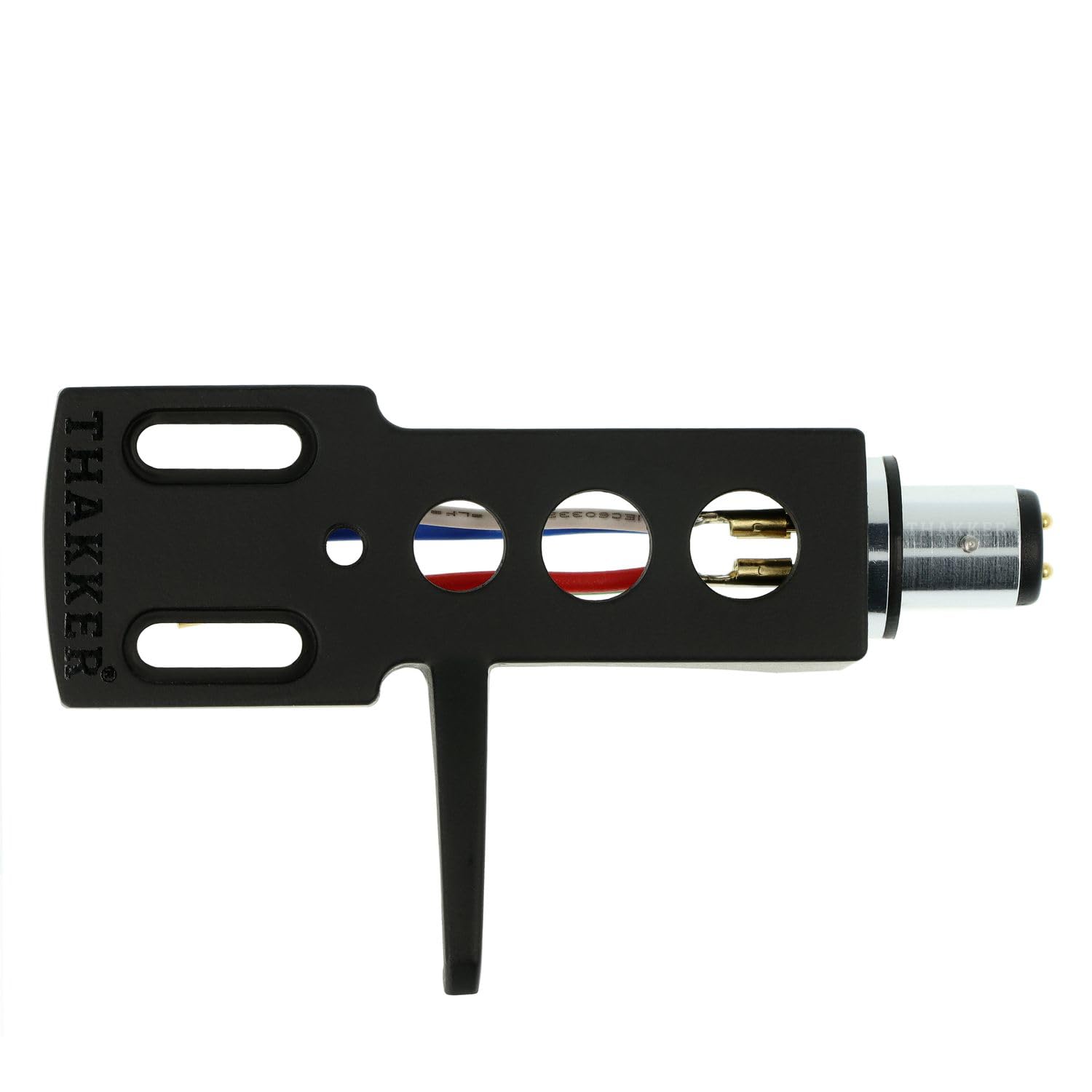 THAKKER HS-10 - Aluminium Headshell - Black | SME Bayonet Connection | Incl. Headshell Cables