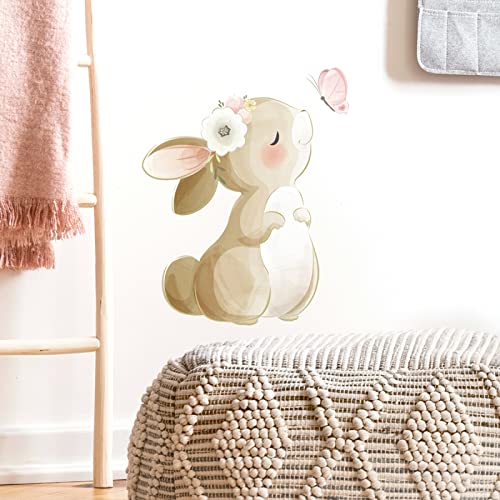 Vinilo Decorativo Conejo Acuarela Adorable para Niños miniatura 6