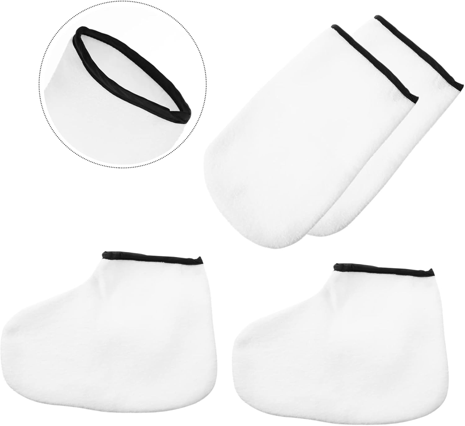 2pairs Paraffin Wax Gloves and Booties Set Reusable Moisturizing Treatment for Hands and Feet for Spa and Home Use Enhances Skin Hydration and Softness