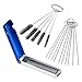 Gobesty Vergaser Reiniger Set, Schmutzentferner Vergaser-Reinigungswerkzeug-Kits, 13 teiliges Reinigungsdrähten Set 10 Reinigungsnadeln 5 Nylon Bürsten für Motorräder ATV, Schweißer, Vergaser