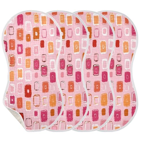 Kigai Squares Pattern Baby Burp Cloths Extra Soft and Absorbent Burping Rags Cotton Burping Clothes Baby Washcloths for Newborn Boys Girls - 1 Pack3