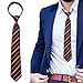 Muloo Fashion Neckties for Students Zipper/Elastic Band/Self Tie Type Necktie British Style Girl Boys Uniform Accessories